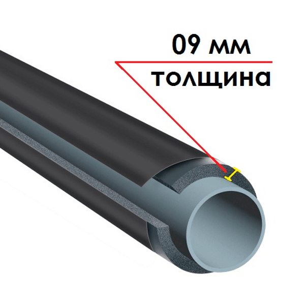 Трубка K-FLEX 09x042-1 ST IC CLAD BK