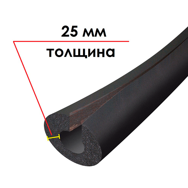 Трубка K-FLEX 25x089-1 ST IN CLAD black